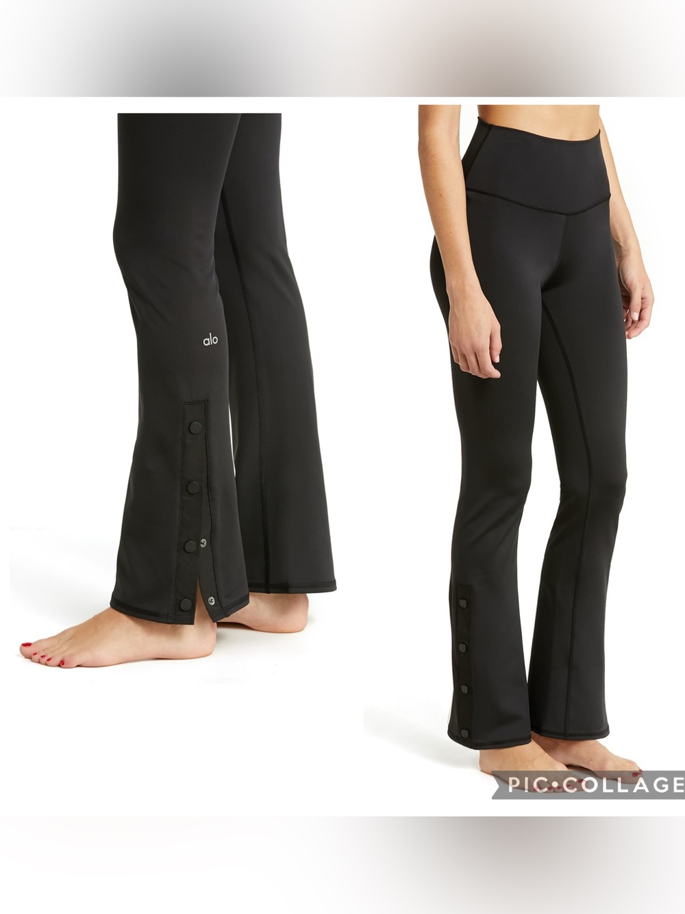 Alo Airlift Game Changer High Waist 7/8 Flare Leggings Black Size XS